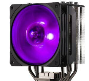 Cooler Master Hyper 212 RGB Black Edition Cooling System - Stylish, Colourful and Precise - 4 Continuous Direct Contact Heat Pipes with Fins, SF120R RGB Fan