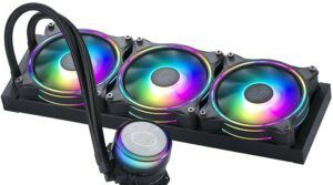 Cooler Master MasterLiquid ML360 Illusion Close-Loop AIO CPU Liquid Cooler, Translucent Dome, 3rd Gen Dual Chamber Pump, 240 Radiator, Triple MF120 Halo PWM for AMD Ryzen/Intel LGA1700*/1200/115X