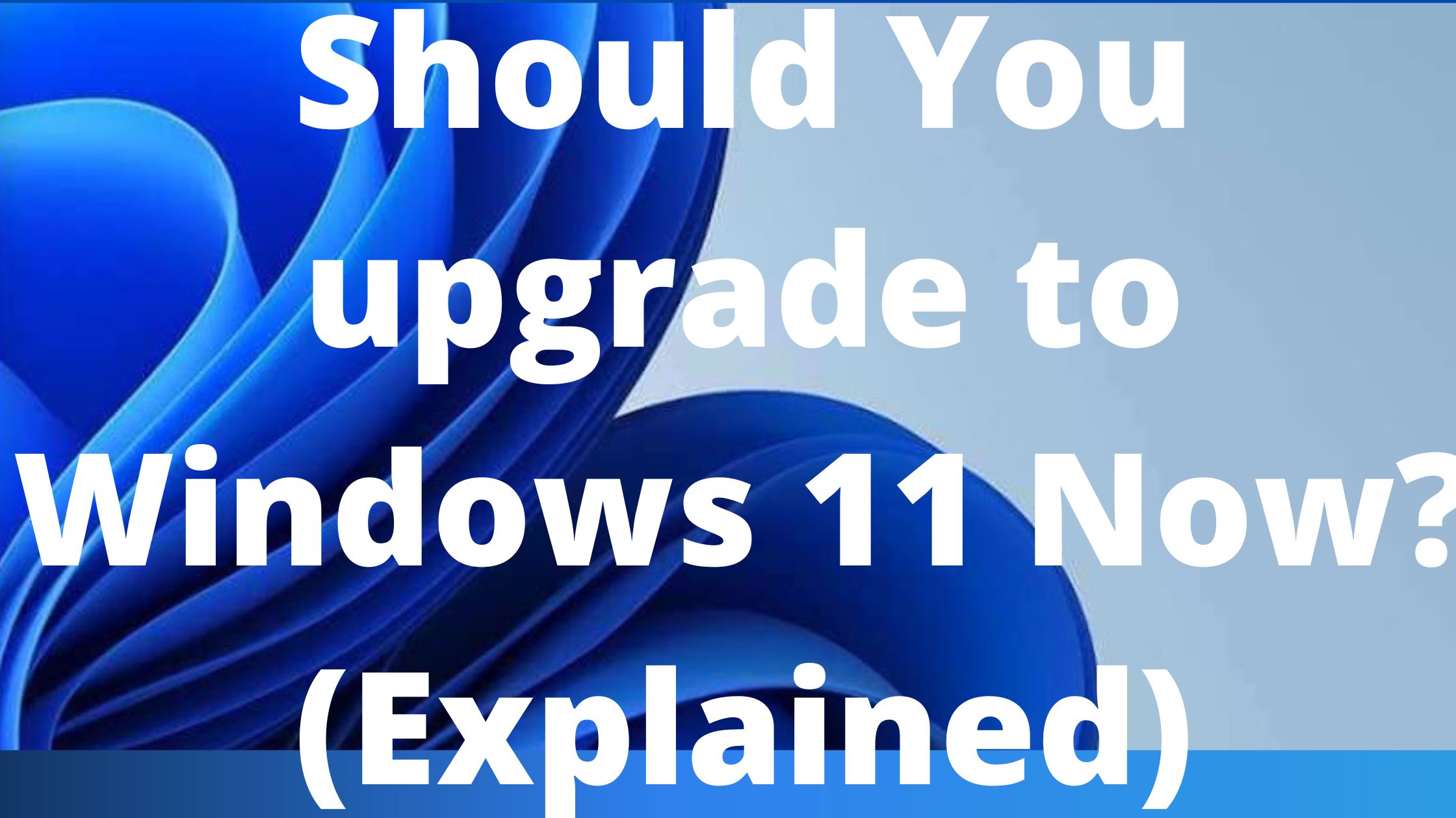 Should You upgrade to Windows 11 Now? (Explained)